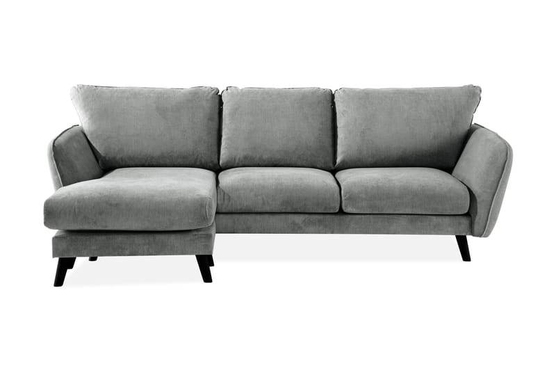Trend Lyx 3-sits Vänstervänd L-formad Divansoffa i Tyg - Grå - Möbler - Soffa - Divansoffor & schäslongsoffa