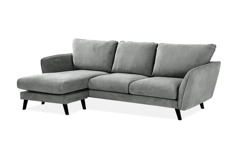 Trend Lyx 3-sits Vänstervänd L-formad Divansoffa i Tyg - Grå - Möbler - Soffa - Divansoffor & schäslongsoffa
