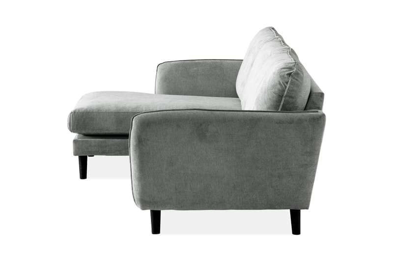 Trend Lyx 3-sits Vänstervänd L-formad Divansoffa i Tyg - Grå - Möbler - Soffa - Divansoffor & schäslongsoffa