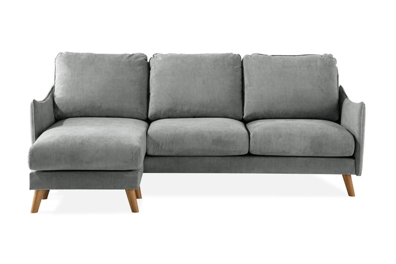 Trend Lyx 3-sits Vänstervänd L-formad Divansoffa i Tyg - Grå - Möbler - Soffa - Divansoffor & schäslongsoffa
