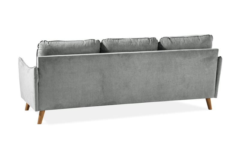 Trend Lyx 3-sits Vänstervänd L-formad Divansoffa i Tyg - Grå - Möbler - Soffa - Divansoffor & schäslongsoffa