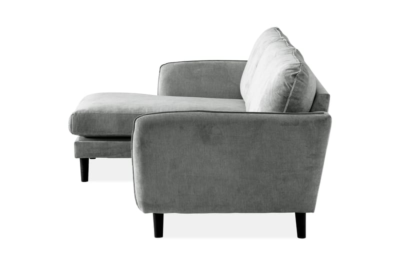 Trend Lyx 3-sits Vänstervänd L-formad Divansoffa i Tyg - Grå - Möbler - Soffa - Divansoffor & schäslongsoffa - 4 sits soffa med divan