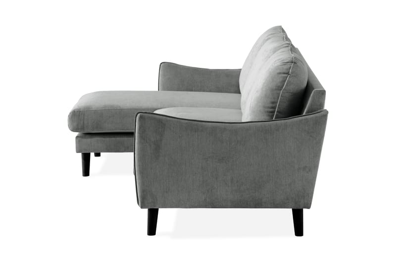 Trend Lyx 3-sits Vänstervänd L-formad Divansoffa i Tyg - Grå - Möbler - Soffa - Divansoffor & schäslongsoffa - 4 sits soffa med divan