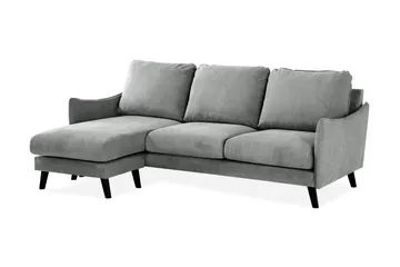 Trend Lyx 3-sits Vänstervänd L-formad Divansoffa i Tyg - Grå - Möbler - Soffa - Divansoffor & schäslongsoffa