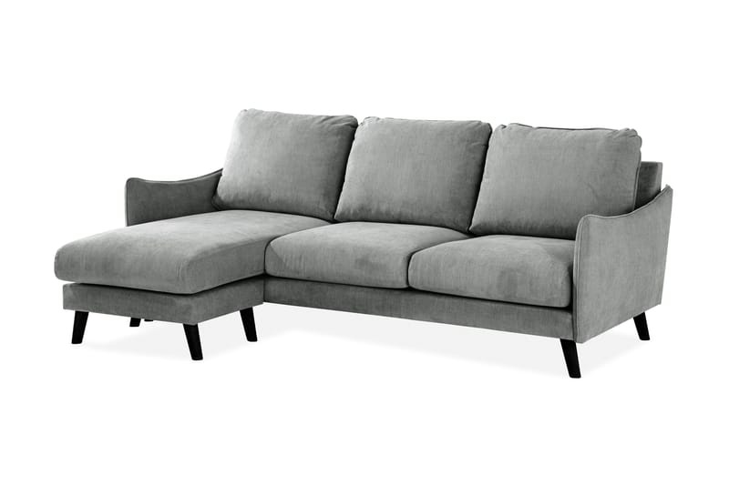 Trend Lyx 3-sits Vänstervänd L-formad Divansoffa i Tyg - Grå - Möbler - Soffa - Divansoffor & schäslongsoffa - 4 sits soffa med divan