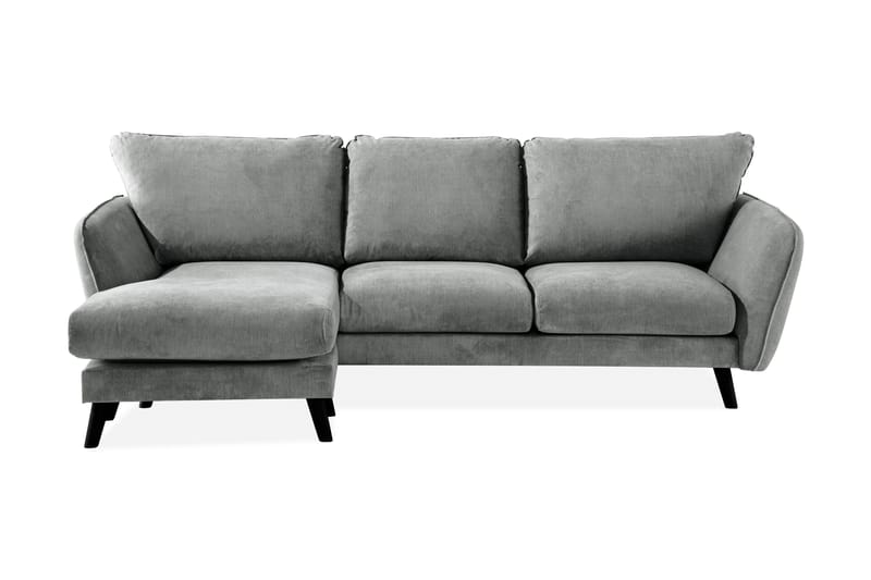Trend Lyx 3-sits Vänstervänd L-formad Divansoffa i Tyg - Grå - Möbler - Soffa - Divansoffor & schäslongsoffa - 4 sits soffa med divan