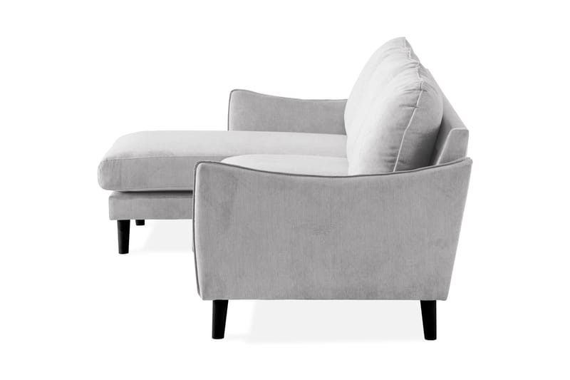 Trend Lyx 3-sits Vänstervänd L-formad Divansoffa i Tyg - Ljusgrå - Möbler - Soffa - Divansoffor & schäslongsoffa