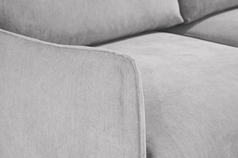Trend Lyx 3-sits Vänstervänd L-formad Divansoffa i Tyg - Ljusgrå - Möbler - Soffa - Divansoffor & schäslongsoffa