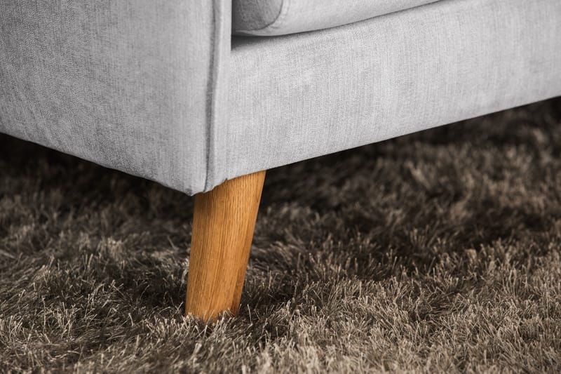 Trend Lyx 3-sits Vänstervänd L-formad Divansoffa i Tyg - Ljusgrå - Möbler - Soffa - Divansoffor & schäslongsoffa