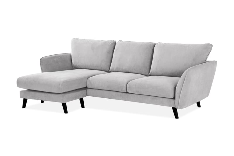 Trend Lyx 3-sits Vänstervänd L-formad Divansoffa i Tyg - Ljusgrå - Möbler - Soffa - Divansoffor & schäslongsoffa