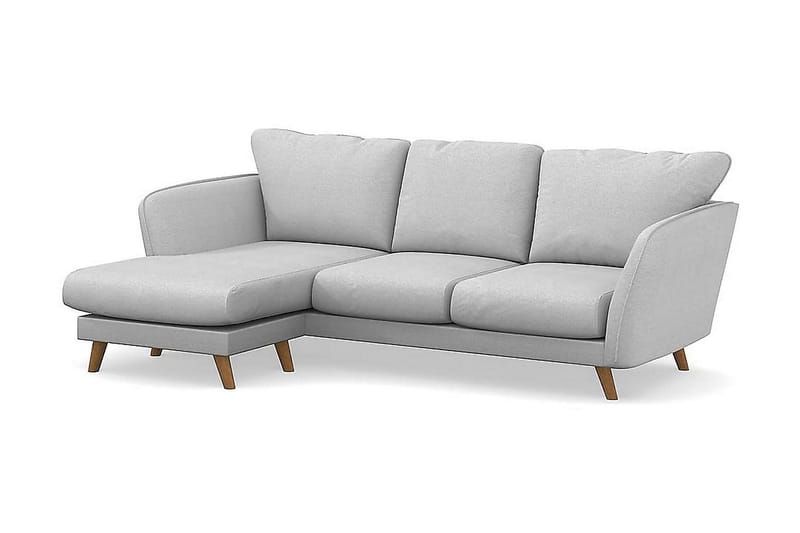 Trend Lyx 3-sits Vänstervänd L-formad Divansoffa i Tyg - Ljusgrå - Möbler - Soffa - Divansoffor & schäslongsoffa - 4 sits soffa med divan