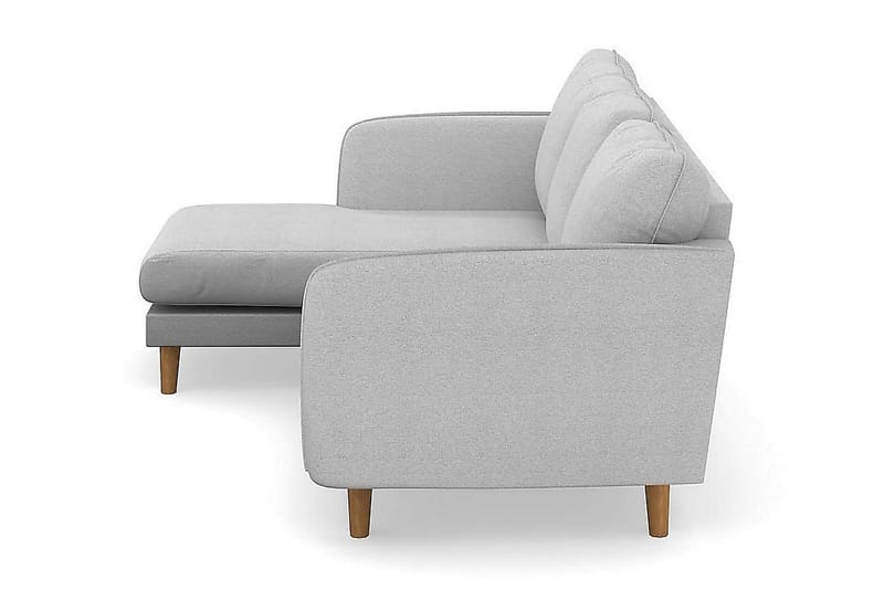 Trend Lyx 3-sits Vänstervänd L-formad Divansoffa i Tyg - Ljusgrå - Möbler - Soffa - Divansoffor & schäslongsoffa - 4 sits soffa med divan