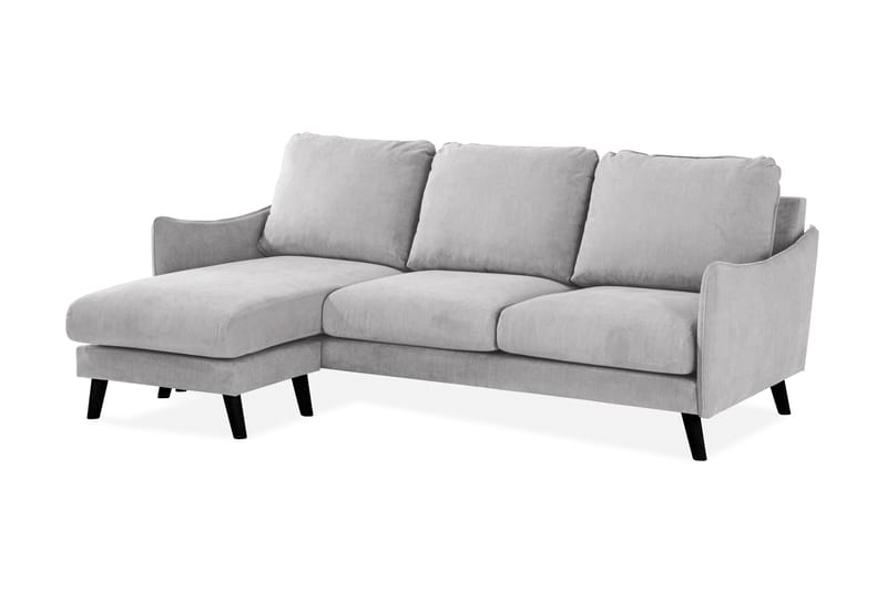 Trend Lyx 3-sits Vänstervänd L-formad Divansoffa i Tyg - Ljusgrå - Möbler - Soffa - Divansoffor & schäslongsoffa - 4 sits soffa med divan