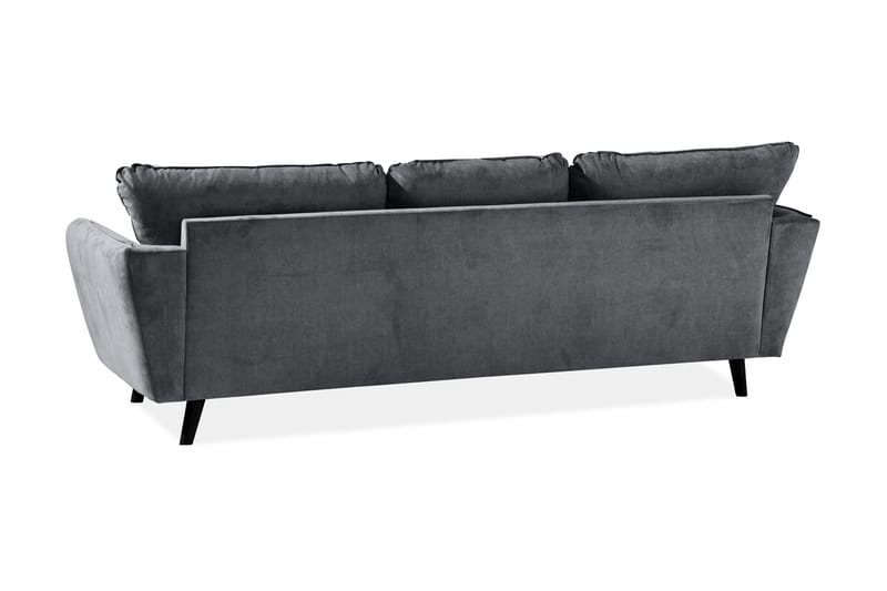 Trend Lyx 3-sits Vänstervänd L-formad Divansoffa i Tyg - Mörkgrå - Möbler - Soffa - Divansoffor & schäslongsoffa