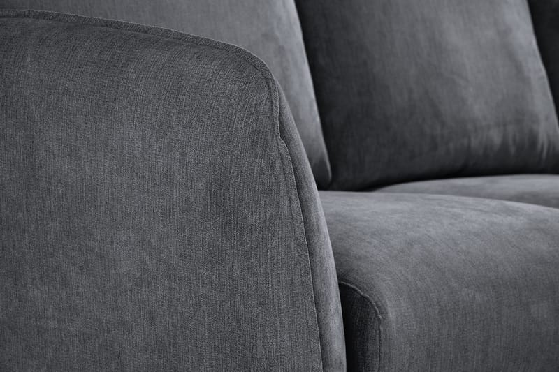 Trend Lyx 3-sits Vänstervänd L-formad Divansoffa i Tyg - Mörkgrå - Möbler - Soffa - Divansoffor & schäslongsoffa