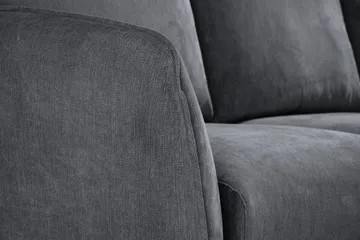 Trend Lyx 3-sits Vänstervänd L-formad Divansoffa i Tyg - Mörkgrå - Möbler - Soffa - Divansoffor & schäslongsoffa