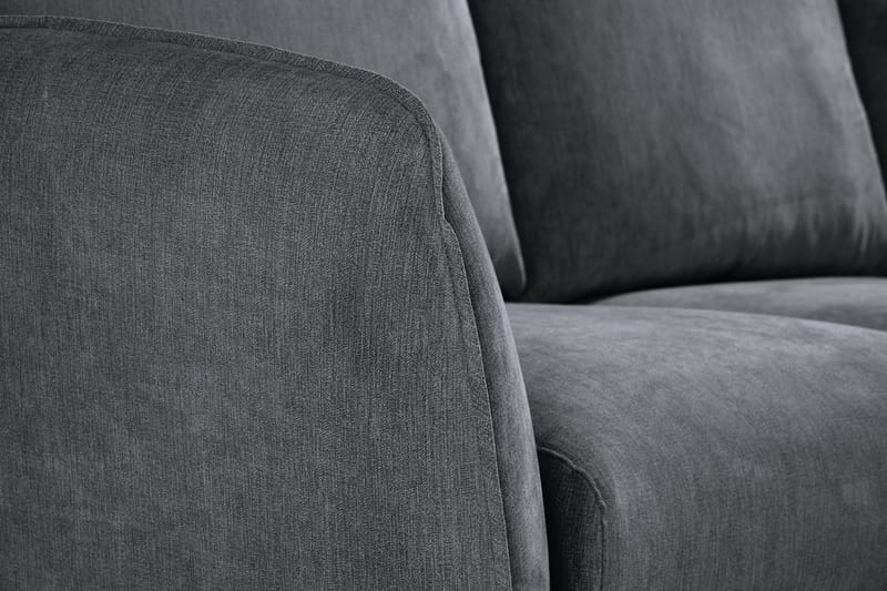 Trend Lyx 3-sits Vänstervänd L-formad Divansoffa i Tyg - Mörkgrå - Möbler - Soffa - Divansoffor & schäslongsoffa - 4 sits soffa med divan