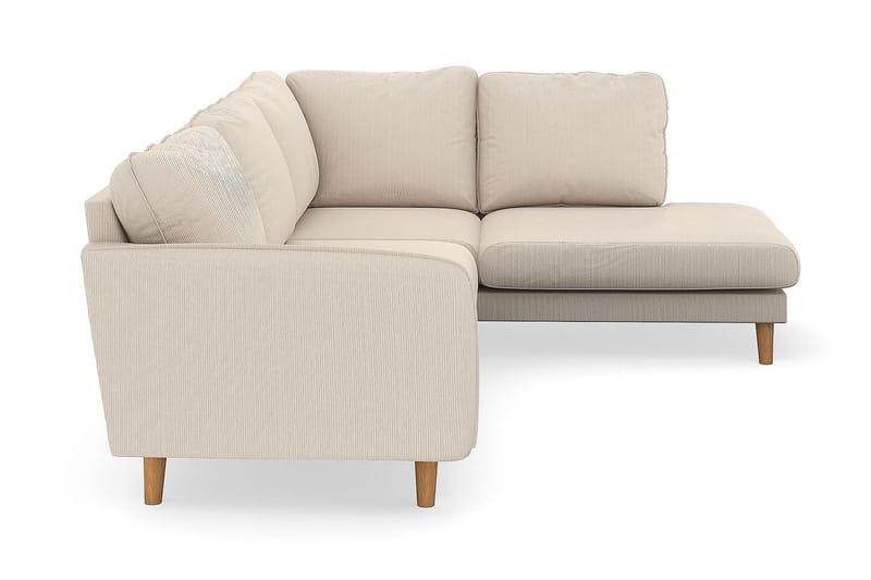 Trend Lyx 4-sits Högervänd L-formad Schäslongsoffa i Manchester - Beige - Möbler - Soffa - Divansoffor & schäslongsoffa