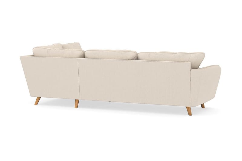Trend Lyx 4-sits Högervänd L-formad Schäslongsoffa i Manchester - Beige - Möbler - Soffa - Divansoffor & schäslongsoffa - 4 sits soffa med divan
