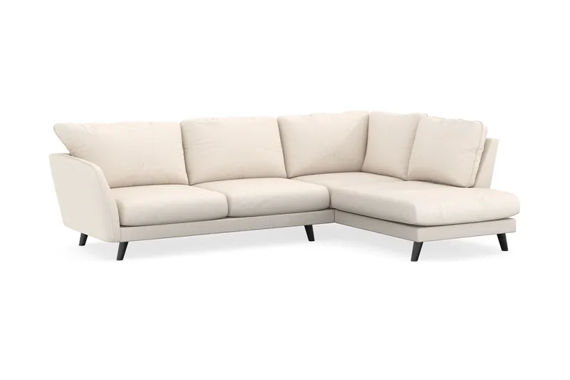 Trend Lyx 4-sits Högervänd L-formad Schäslongsoffa i Manchester - Beige - Möbler - Soffa - Divansoffor & schäslongsoffa