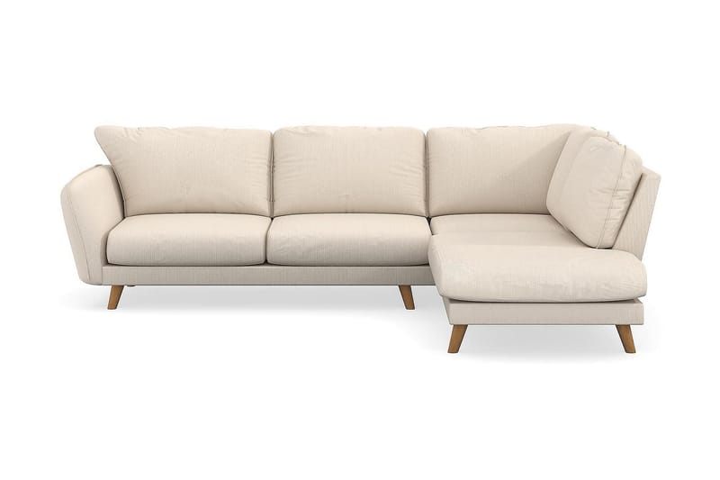 Trend Lyx 4-sits Högervänd L-formad Schäslongsoffa i Manchester - Beige - Möbler - Soffa - Divansoffor & schäslongsoffa - 4 sits soffa med divan