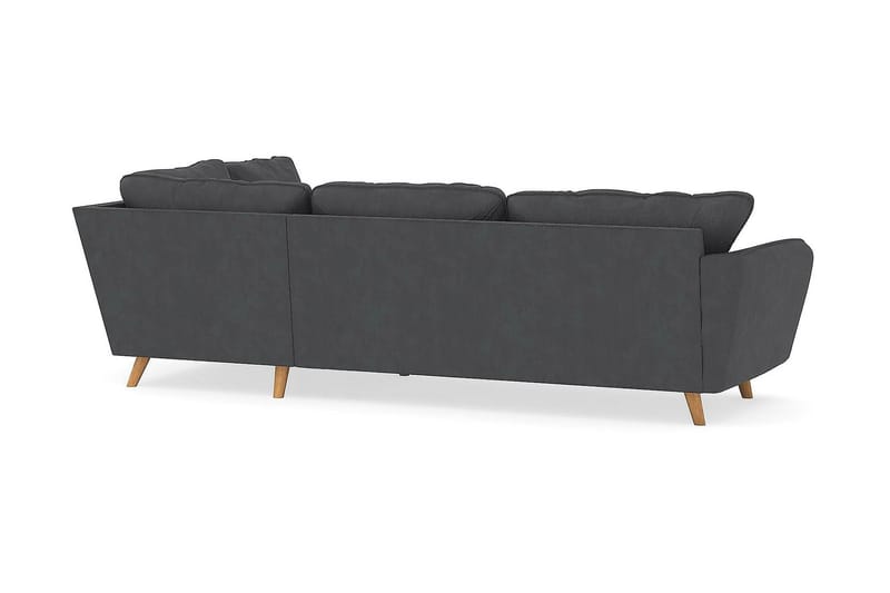 Trend Lyx 4-sits Högervänd L-formad Schäslongsoffa i Manchester - Mörkgrå - Möbler - Soffa - Divansoffor & schäslongsoffa