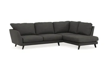 Trend Lyx 4-sits Högervänd L-formad Schäslongsoffa i Manchester - Mörkgrå - Möbler - Soffa - Divansoffor & schäslongsoffa