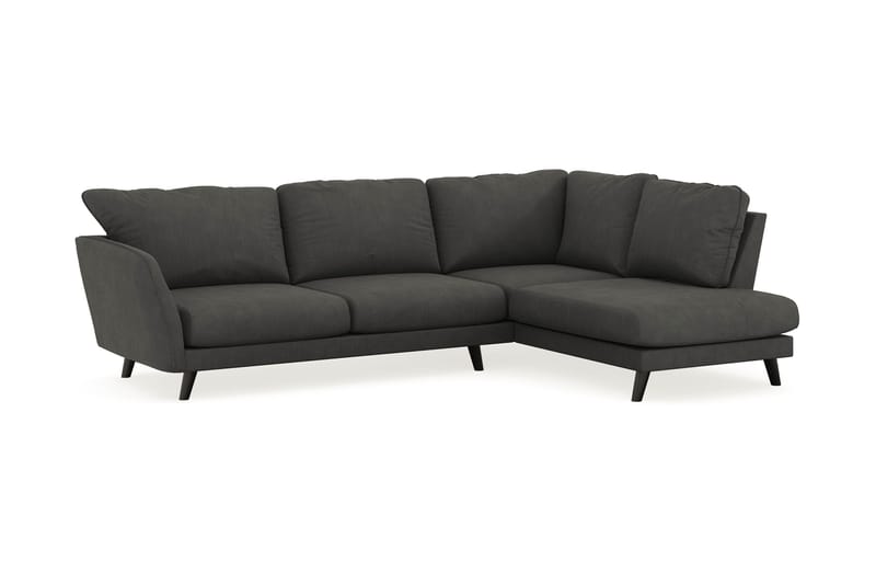 Trend Lyx 4-sits Högervänd L-formad Schäslongsoffa i Manchester - Mörkgrå - Möbler - Soffa - Divansoffor & schäslongsoffa