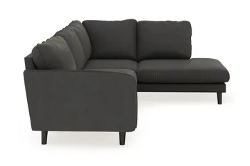 Trend Lyx 4-sits Högervänd L-formad Schäslongsoffa i Manchester - Mörkgrå - Möbler - Soffa - Divansoffor & schäslongsoffa