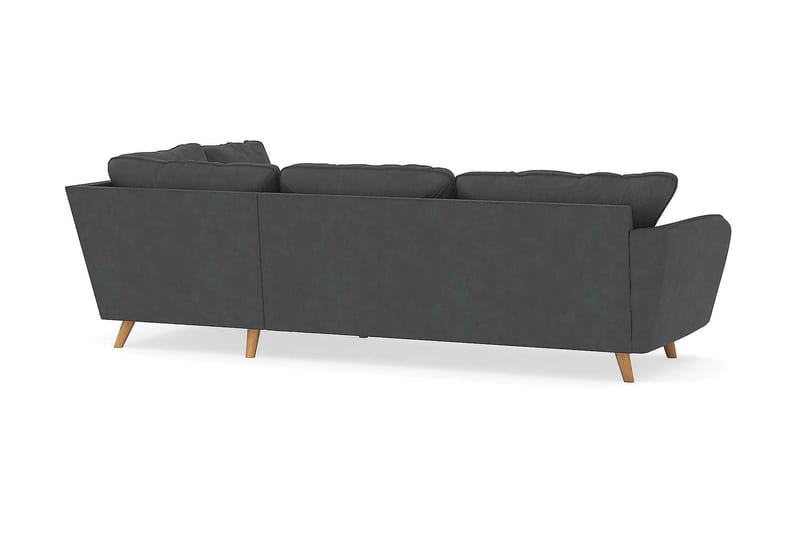 Trend Lyx 4-sits Högervänd L-formad Schäslongsoffa i Manchester - Mörkgrå - Möbler - Soffa - Divansoffor & schäslongsoffa - 4 sits soffa med divan