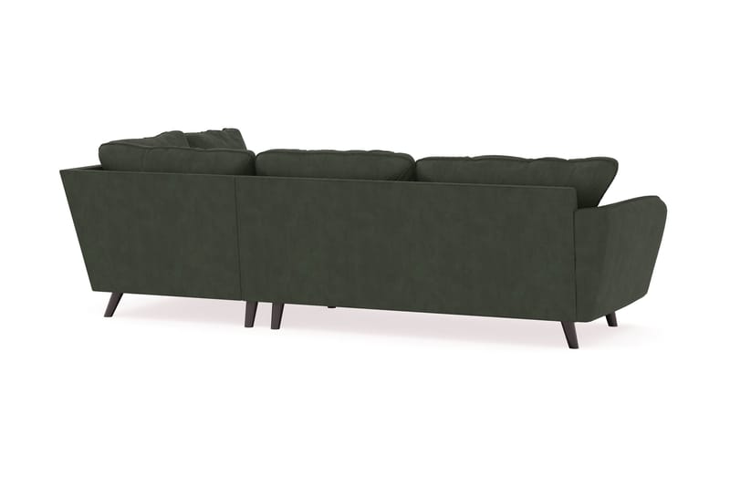 Trend Lyx 4-sits Högervänd L-formad Schäslongsoffa i Manchester - Mörkgrön - Möbler - Soffa - Divansoffor & schäslongsoffa