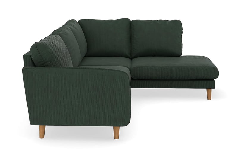 Trend Lyx 4-sits Högervänd L-formad Schäslongsoffa i Manchester - Mörkgrön - Möbler - Soffa - Divansoffor & schäslongsoffa