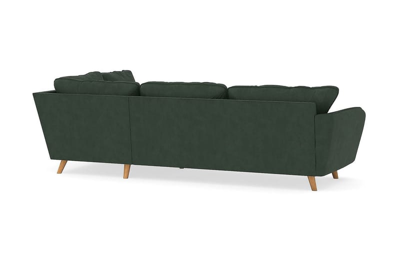 Trend Lyx 4-sits Högervänd L-formad Schäslongsoffa i Manchester - Mörkgrön - Möbler - Soffa - Divansoffor & schäslongsoffa
