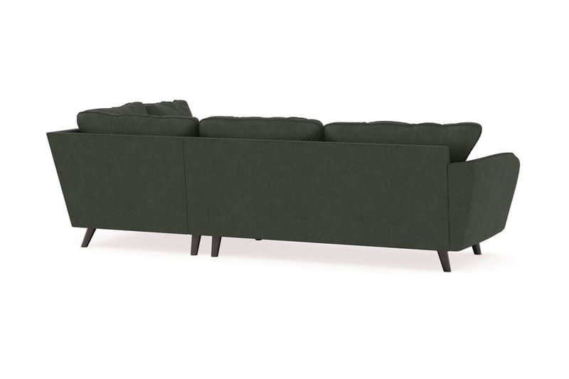 Trend Lyx 4-sits Högervänd L-formad Schäslongsoffa i Manchester - Mörkgrön - Möbler - Soffa - Divansoffor & schäslongsoffa - 4 sits soffa med divan