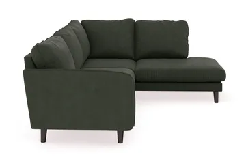 Trend Lyx 4-sits Högervänd L-formad Schäslongsoffa i Manchester - Mörkgrön - Möbler - Soffa - Divansoffor & schäslongsoffa