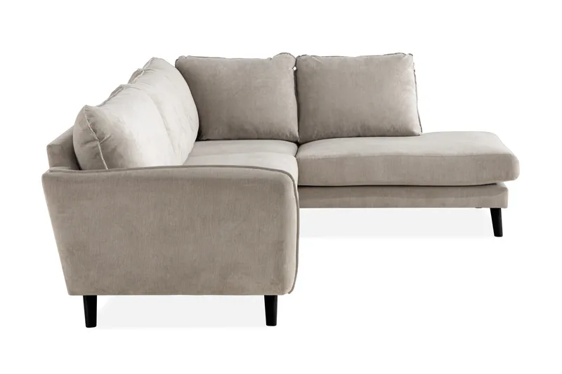 Trend Lyx 4-sits Högervänd L-formad Schäslongsoffa i Tyg - Beige - Möbler - Soffa - Divansoffor & schäslongsoffa - 4 sits soffa med divan
