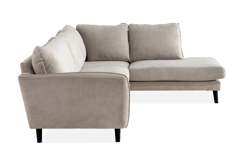 Trend Lyx 4-sits Högervänd L-formad Schäslongsoffa i Tyg - Beige - Möbler - Soffa - Divansoffor & schäslongsoffa