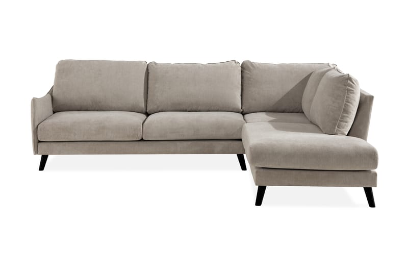 Trend Lyx 4-sits Högervänd L-formad Schäslongsoffa i Tyg - Beige - Möbler - Soffa - Divansoffor & schäslongsoffa