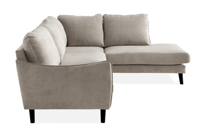 Trend Lyx 4-sits Högervänd L-formad Schäslongsoffa i Tyg - Beige - Möbler - Soffa - Divansoffor & schäslongsoffa