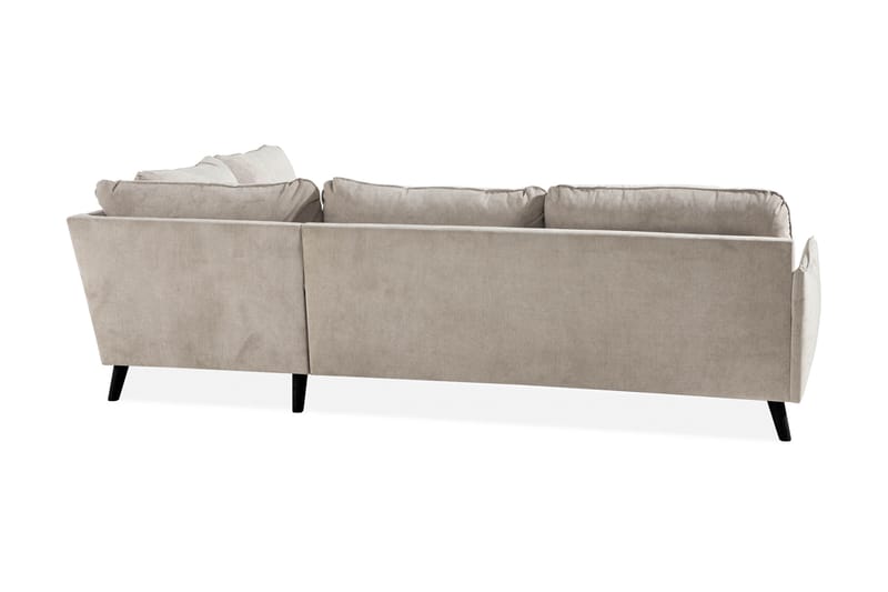 Trend Lyx 4-sits Högervänd L-formad Schäslongsoffa i Tyg - Beige - Möbler - Soffa - Divansoffor & schäslongsoffa