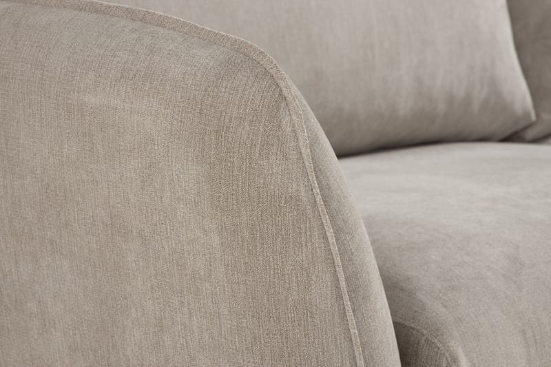 Trend Lyx 4-sits Högervänd L-formad Schäslongsoffa i Tyg - Beige - Möbler - Soffa - Divansoffor & schäslongsoffa