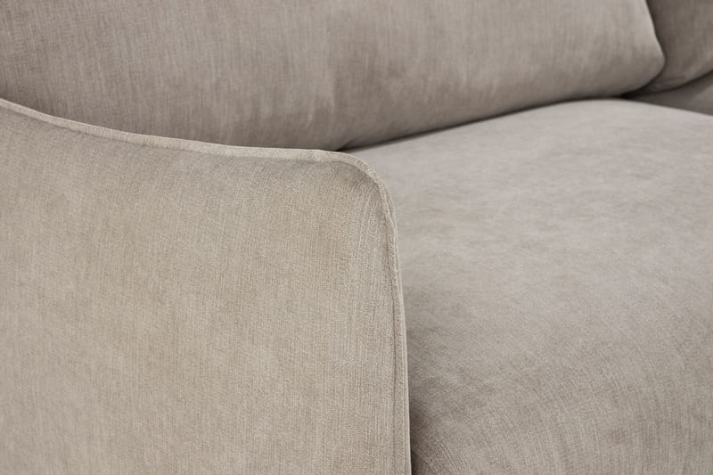Trend Lyx 4-sits Högervänd L-formad Schäslongsoffa i Tyg - Beige - Möbler - Soffa - Divansoffor & schäslongsoffa