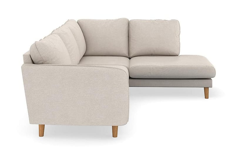 Trend Lyx 4-sits Högervänd L-formad Schäslongsoffa i Tyg - Beige - Möbler - Soffa - Divansoffor & schäslongsoffa