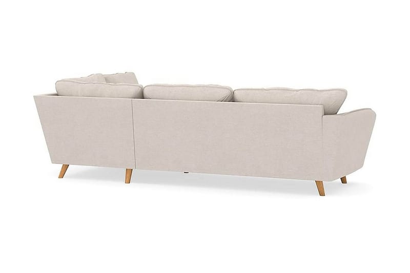 Trend Lyx 4-sits Högervänd L-formad Schäslongsoffa i Tyg - Beige - Möbler - Soffa - Divansoffor & schäslongsoffa