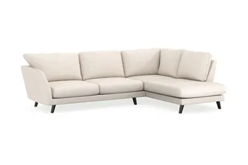 Trend Lyx 4-sits Högervänd L-formad Schäslongsoffa i Tyg - Beige - Möbler - Soffa - Divansoffor & schäslongsoffa