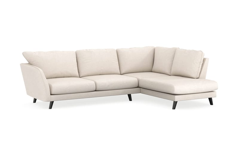 Trend Lyx 4-sits Högervänd L-formad Schäslongsoffa i Tyg - Beige - Möbler - Soffa - Divansoffor & schäslongsoffa