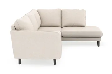 Trend Lyx 4-sits Högervänd L-formad Schäslongsoffa i Tyg - Beige - Möbler - Soffa - Divansoffor & schäslongsoffa