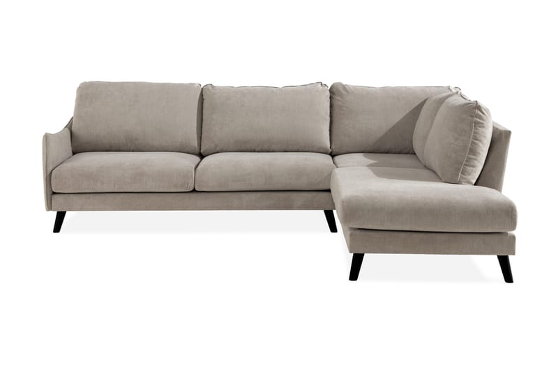 Trend Lyx 4-sits Högervänd L-formad Schäslongsoffa i Tyg, Beige