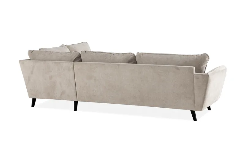 Trend Lyx 4-sits Högervänd L-formad Schäslongsoffa i Tyg - Beige - Möbler - Soffa - Divansoffor & schäslongsoffa - 4 sits soffa med divan