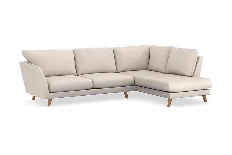 Trend Lyx 4-sits Högervänd L-formad Schäslongsoffa i Tyg - Beige - Möbler - Soffa - Divansoffor & schäslongsoffa - 4 sits soffa med divan